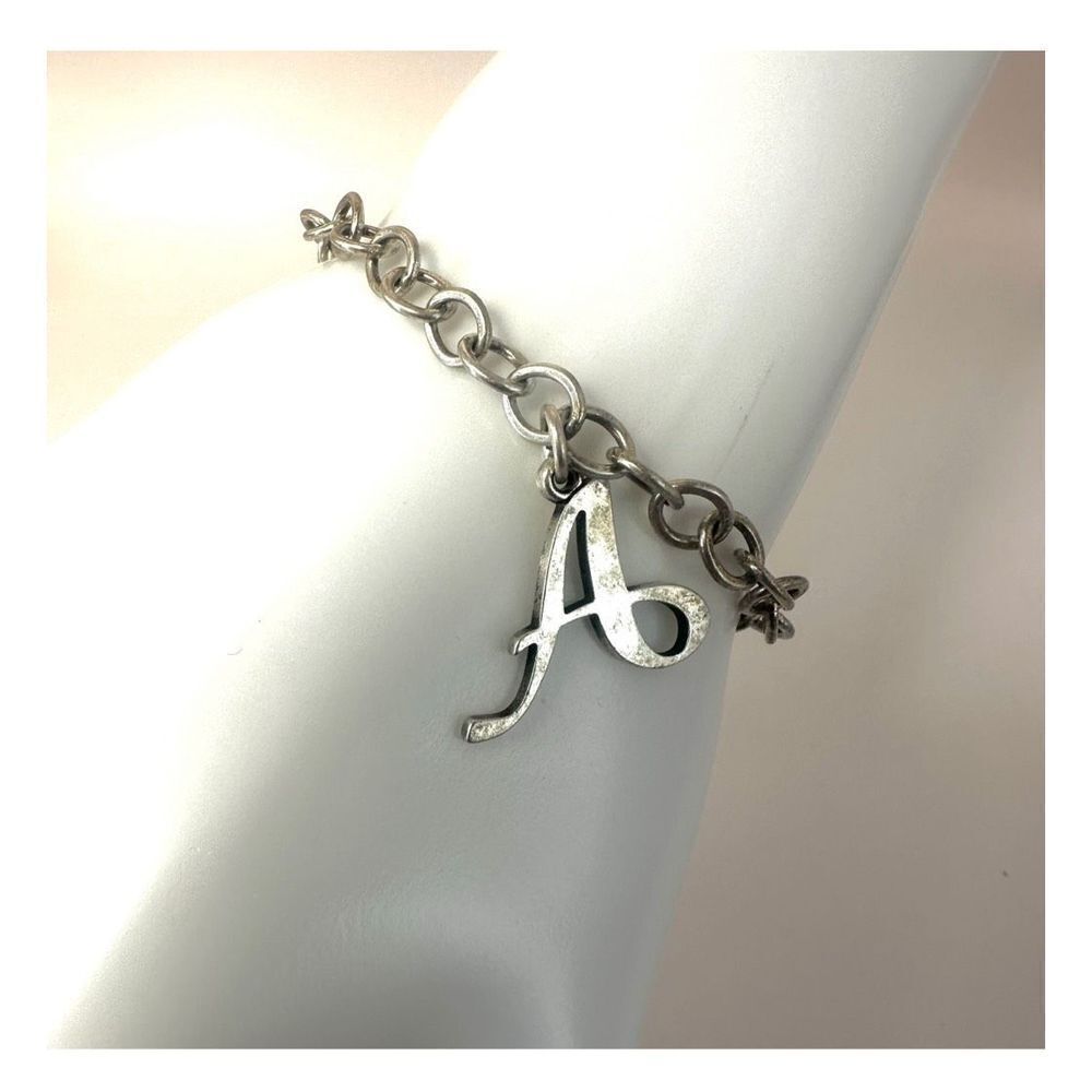 James Avery Sterling silver A monogram bracelet
